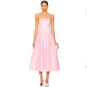 NWT MORE TO COME Cambria Strapless Dress In Pink Size L
